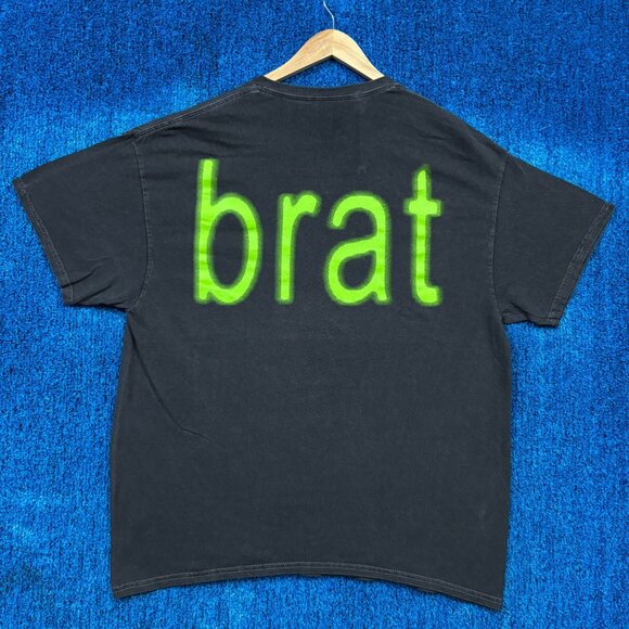 Charli-XCX brat Spell Out Oversized Electro-Dance Pop Tee L - Picture 1 of 4